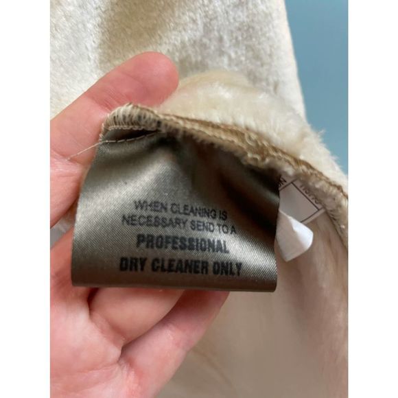 Wilson’s Leather Brown Shearling Coat with Real Fox Fur Trim, size M - NWOT - Picture 6 of 7